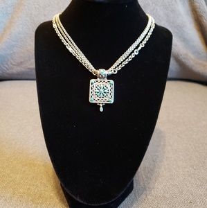 Brighton Carnival Turquoise Reversible Necklace